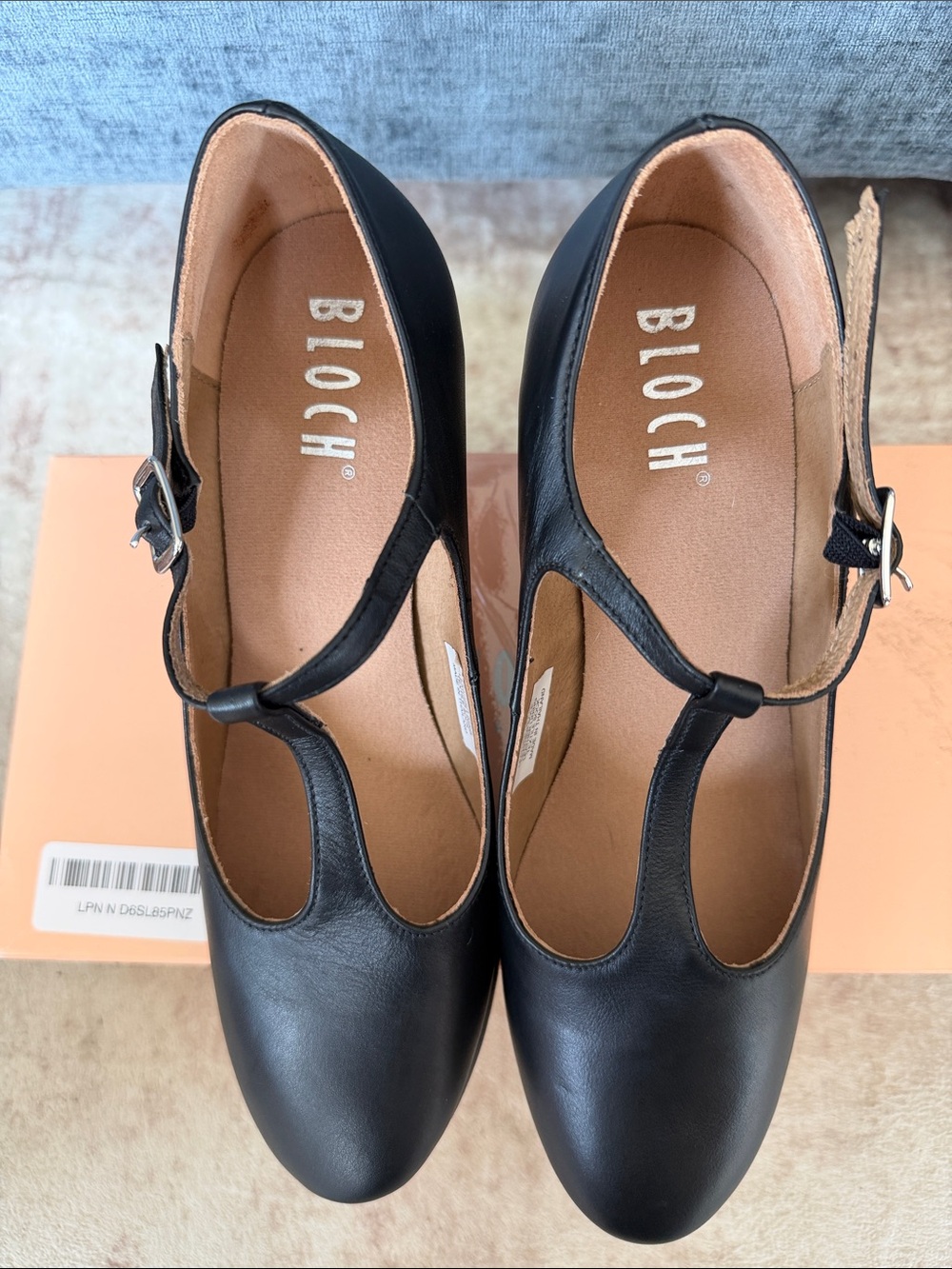 Bloch Women’s Chord Black T-Strap Leather Mary Jane Heels